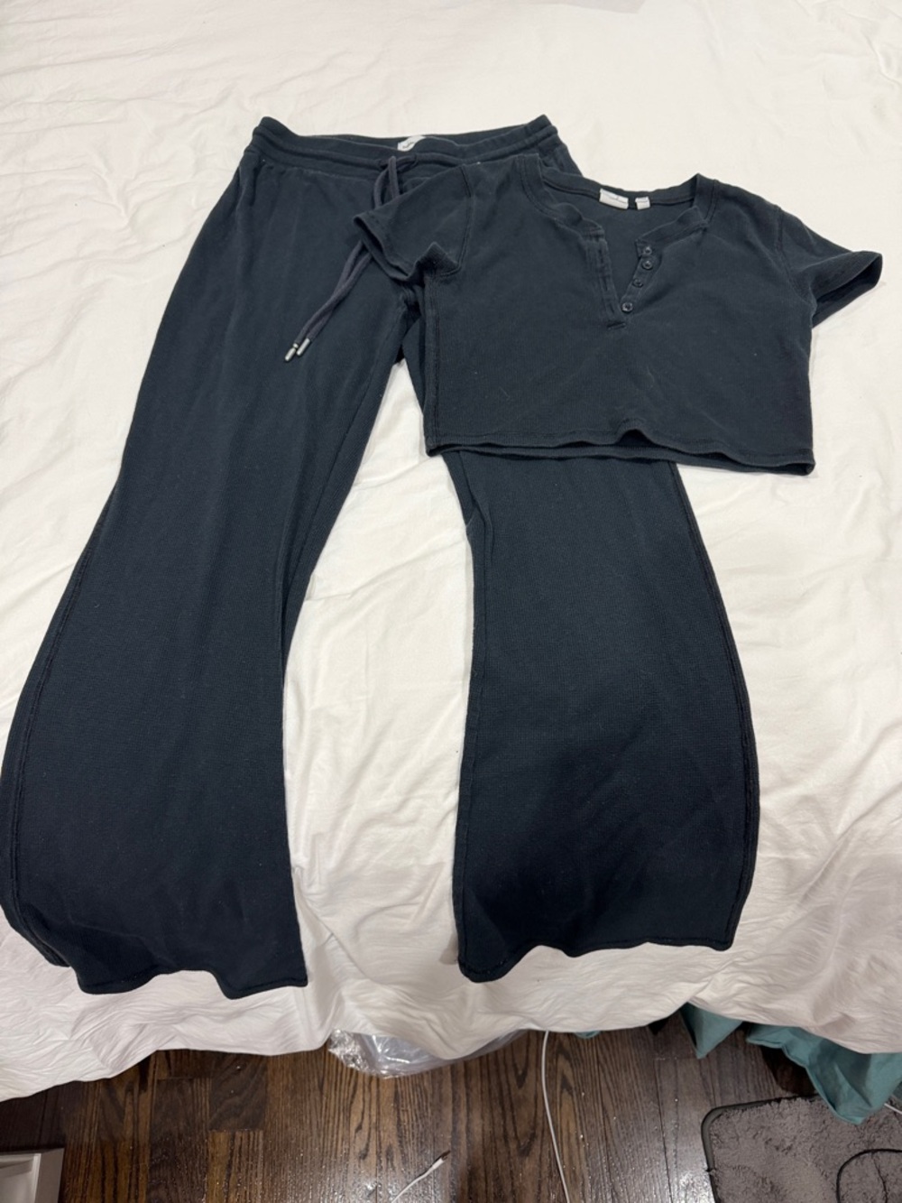 Sunday Best Black Two-Piece Pajama Set